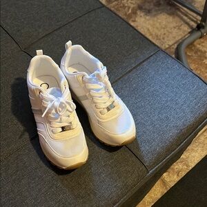 Calvin Klein Women's White and Cream Sneakers